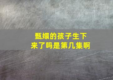 甄嬛的孩子生下来了吗是第几集啊