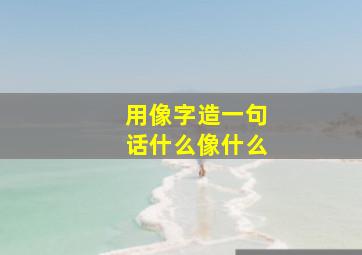 用像字造一句话什么像什么