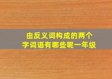 由反义词构成的两个字词语有哪些呢一年级