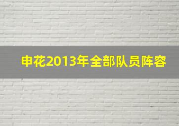 申花2013年全部队员阵容