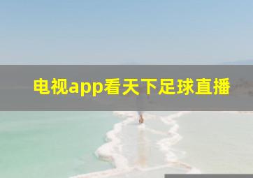 电视app看天下足球直播