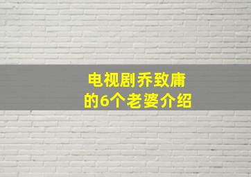 电视剧乔致庸的6个老婆介绍