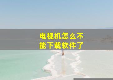 电视机怎么不能下载软件了