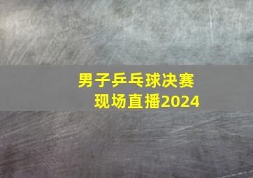 男子乒乓球决赛现场直播2024