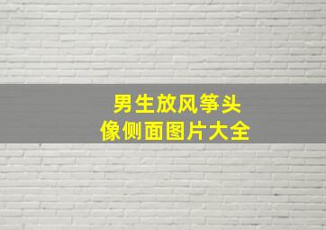 男生放风筝头像侧面图片大全