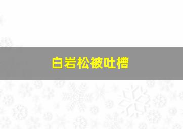 白岩松被吐槽