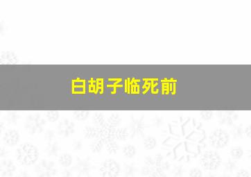 白胡子临死前