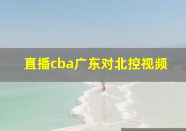 直播cba广东对北控视频