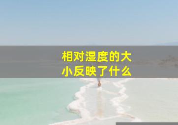 相对湿度的大小反映了什么