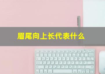 眉尾向上长代表什么