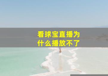 看球宝直播为什么播放不了