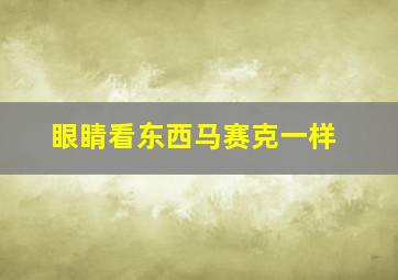 眼睛看东西马赛克一样