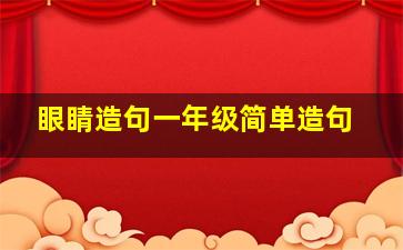 眼睛造句一年级简单造句