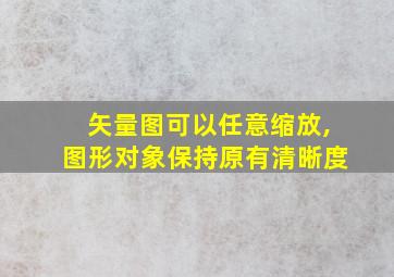 矢量图可以任意缩放,图形对象保持原有清晰度