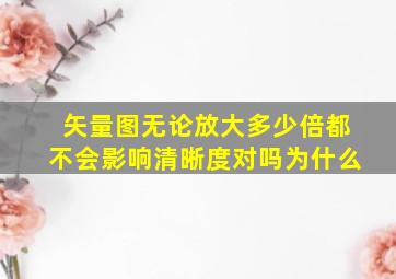 矢量图无论放大多少倍都不会影响清晰度对吗为什么