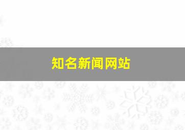 知名新闻网站