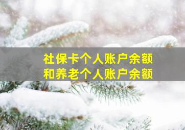 社保卡个人账户余额和养老个人账户余额