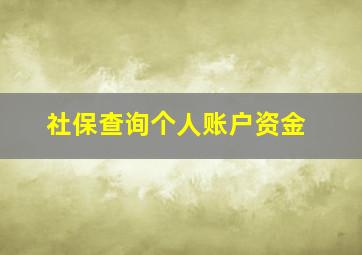 社保查询个人账户资金