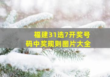 福建31选7开奖号码中奖规则图片大全