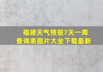 福建天气预报7天一周查询表图片大全下载最新