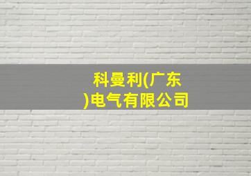 科曼利(广东)电气有限公司