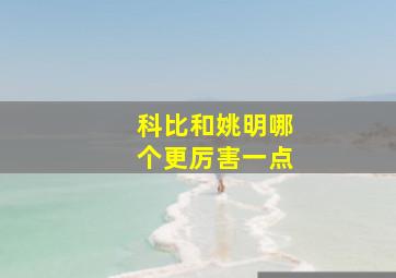 科比和姚明哪个更厉害一点