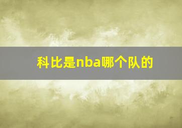 科比是nba哪个队的