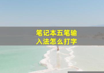 笔记本五笔输入法怎么打字