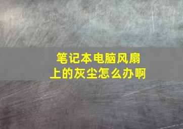 笔记本电脑风扇上的灰尘怎么办啊