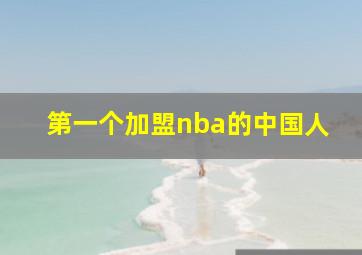 第一个加盟nba的中国人