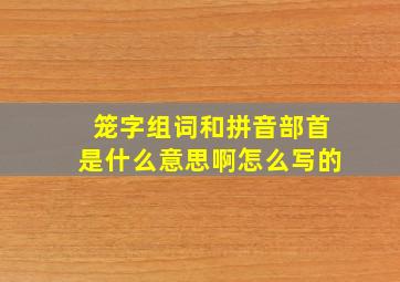 笼字组词和拼音部首是什么意思啊怎么写的