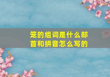 笼的组词是什么部首和拼音怎么写的