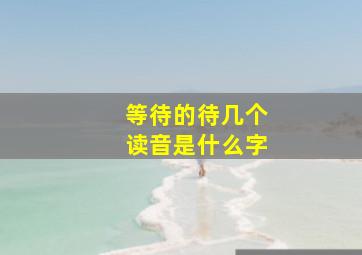 等待的待几个读音是什么字