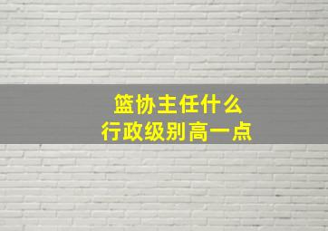 篮协主任什么行政级别高一点