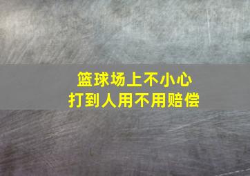 篮球场上不小心打到人用不用赔偿