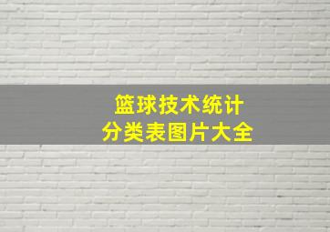 篮球技术统计分类表图片大全