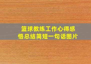 篮球教练工作心得感悟总结简短一句话图片