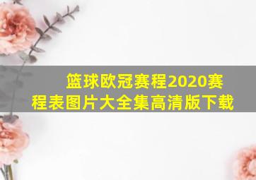 篮球欧冠赛程2020赛程表图片大全集高清版下载