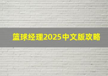 篮球经理2025中文版攻略