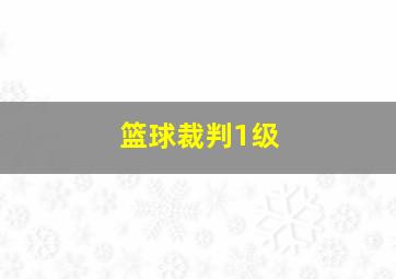 篮球裁判1级