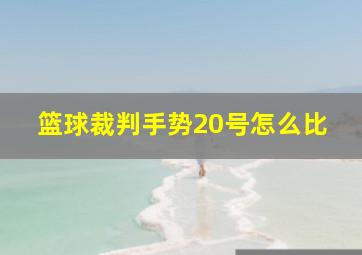 篮球裁判手势20号怎么比