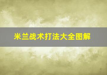 米兰战术打法大全图解