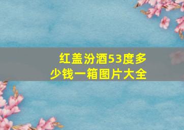 红盖汾酒53度多少钱一箱图片大全