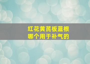 红花黄芪板蓝根哪个用于补气的