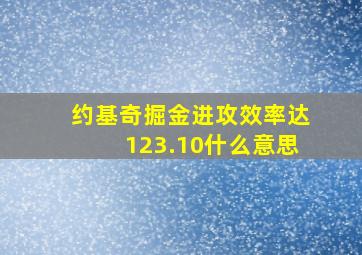 约基奇掘金进攻效率达123.10什么意思