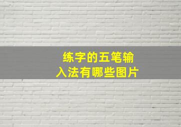 练字的五笔输入法有哪些图片