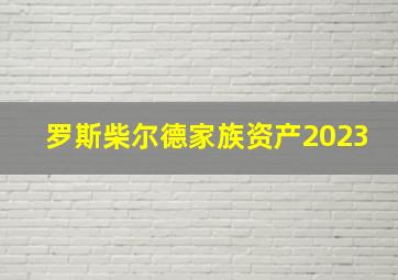 罗斯柴尔德家族资产2023