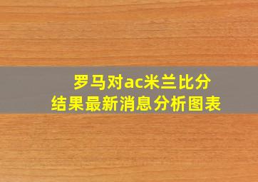 罗马对ac米兰比分结果最新消息分析图表