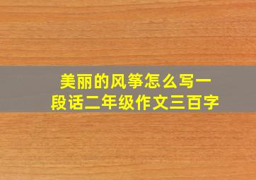 美丽的风筝怎么写一段话二年级作文三百字