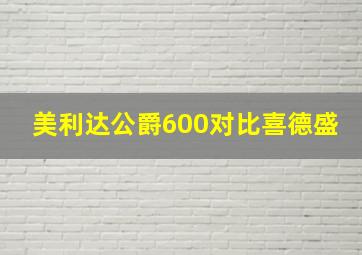 美利达公爵600对比喜德盛